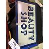 Image 1 : 12" X 22.5" WILLIAM MARVY COMPANY BEAUTY SHOP PORCELAIN DOUBLE SIDED FLANGE