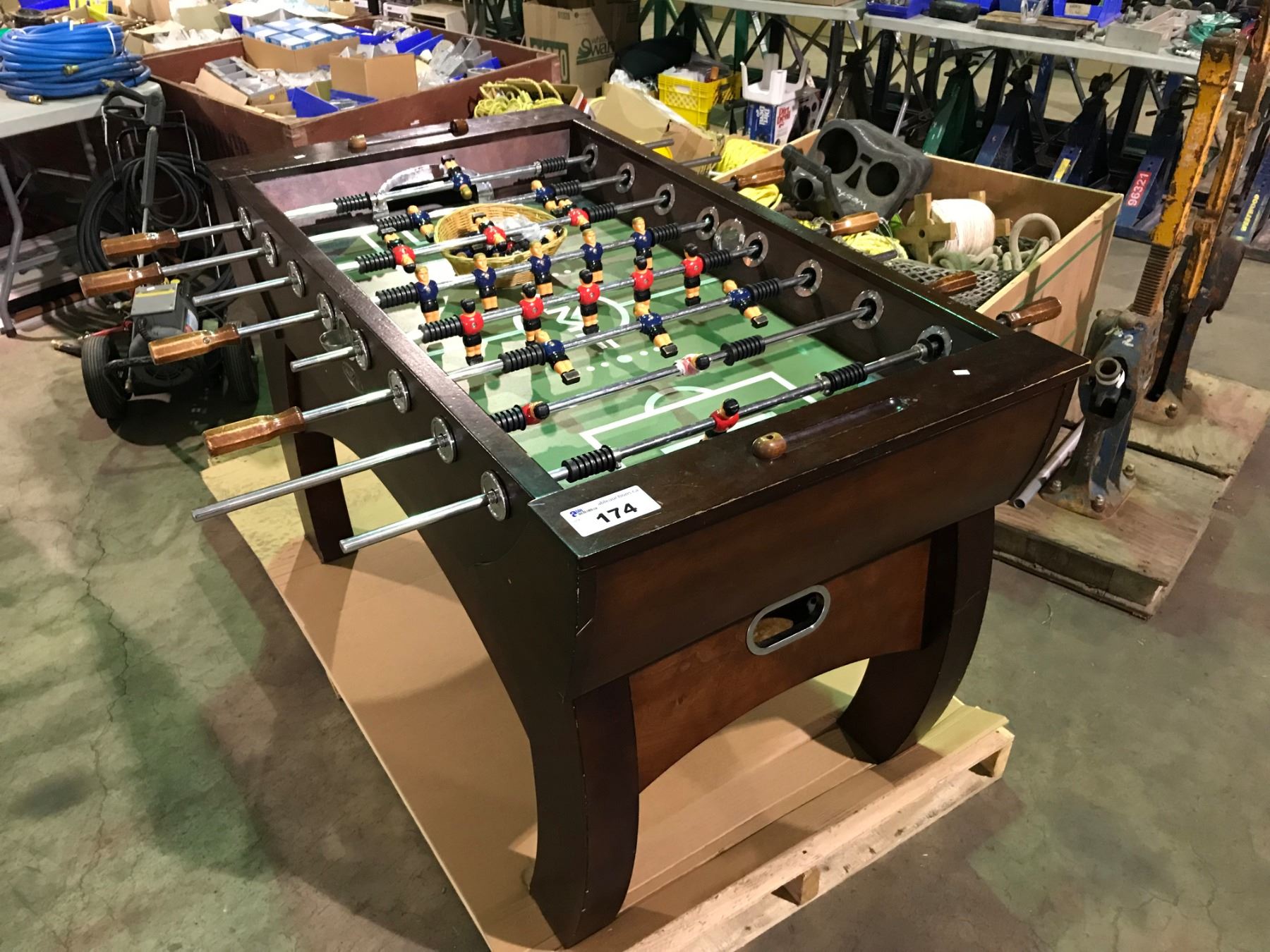 SPORTCRAFT AMF TORINO 22 PLAYER DARK WOOD FOOSBALL SOCCER / FOOSBALL ...