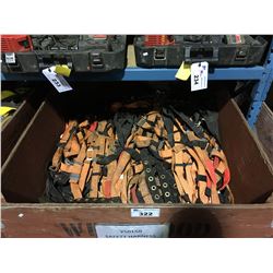 PALLET BIN OF APPROX. 81 ORANGE / BLACK SAFETY HARNESS