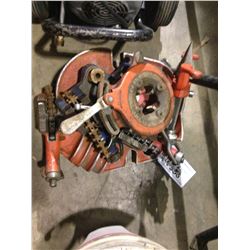 RIDGID 460 1/8" TO 6" TRISTAND TOP PLATE, RIDGID 1/8" TO 2 PIPE THREADER, RIDGID BORING HEAD &