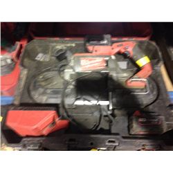 MILWAUKEE M18 CORDLESS BAND SAW  WITH 2 BATTERIES & CHARGER IN CASE