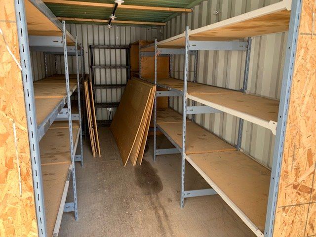Ocean Containger Storage Racks 20FT STORAGE SEA CONTAINER WHITE, SHELVING AND ELECTRICAL