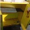 Image 2 : YELLOW JUSTRITE 30 GAL 2 DOOR FIREPROOF SAFTEY STORAGE CABINET