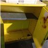 Image 2 : YELLOW JUSTRITE 30 GAL 2 DOOR FIREPROOF SAFTEY STORAGE CABINET