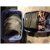 Image 1 : BIN OF ASSORTED TOOLS & BIN OF FACE SHIELDS