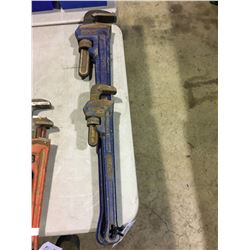 2 HEAVY DUTY PIPE WRENCHES