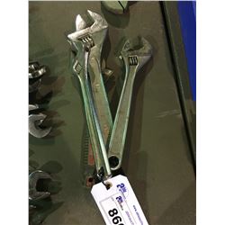 ASSORTED SIZED HEAVY DUTY CRESCENT WRENCHES