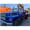 Image 1 : 1989 FORD FLATDECK F800 WITH HIAB VIN  1FDXK84A4KVA53537