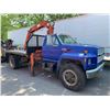 Image 2 : 1989 FORD FLATDECK F800 WITH HIAB VIN  1FDXK84A4KVA53537