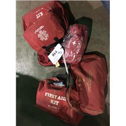 6 RED FIRST AID KITS