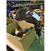 Image 1 : BOX OF ASSORTED TOOLS & SHOP FAN