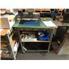 Image 2 : EVERBRITE H-190 COMMERCIAL GOLD TRANSFER MACHINE ON MOBILE WORK TABLE WITH SUPPLIES