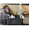 Image 2 : 2 BINS OF ASSORTED PRINT SHOP RACKING & PRODUCTS ( BINS NOT INCLUDED )