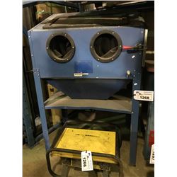 BLUE INDUSTRIAL SAND BLASTING ABRASIVE CABINET