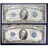 Image 1 : 2- 1934 $10 SILVER CERTIFICATES