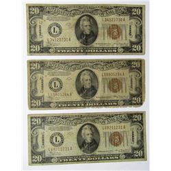 3-1934 $20 HAWAII NOTES