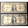 Image 1 : 2 - $1 HAWAII SILVER CERTIFICATES