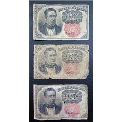 3- FRACTIONAL CURRENCY U.S. PIECES