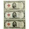 Image 1 : 3- 1928 $5 RED SEAL NOTES