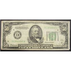 1934 $50 FEDERAL RESERVE NOTE