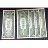 Image 2 : 5-$1 SILVER CERTS XF/ AU -