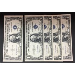 5-$1 SILVER CERTS
