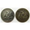 Image 2 : 2-1858-O SEATED HALF DOLLARS VG/F