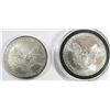 Image 2 : 2003 & 2000 AMERICAN SILVER EAGLES