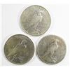 Image 2 : 1922 P-D-S PEACE DOLLARS; CIRC'S