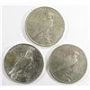 Image 2 : 1922 P-D-S PEACE DOLLARS; CIRC'S