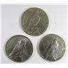 Image 2 : 1922 P-D-S PEACE DOLLARS; CIRC'S