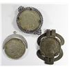 Image 1 : 3 - PEACE DOLLARS IN BEZELS 1922, 1922, 1923