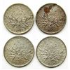 Image 2 : 4 - SILVER 5 FRANCS; 3-1960, 1963