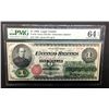 Image 1 : 1862 $1 LEGAL TENDER PMG 64 FR #16C
