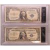 Image 8 : 11 - $1 SILVER CERTIFICATES in ACRYLIC HOLDERS