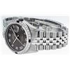 Image 4 : Rolex Mens Stainless Steel Dark Rhodium Roman Diamond & Sapphire Datejust Wristw