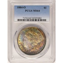 1884-O $1 Morgan Silver Dollar PCGS MS64 Amazing Toning