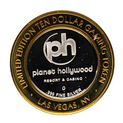 .999 Fine Silver Planet Hollywood Las Vegas, Nevada $10 Limited Edition Gaming T