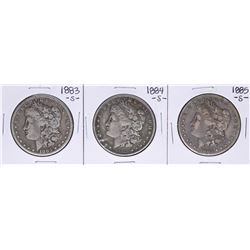 Lot of 1883-S to 1885-S $1 Morgan Silver Dollar Coins