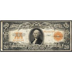1922 $20 Gold Certificate Note