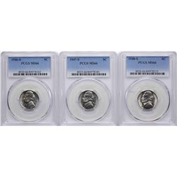 Lot of 1946-S to 1948-S Jefferson Nickel Coins PCGS MS66