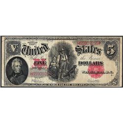 1907 $5 Woodchopper Legal Tender Note