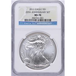2011 $1 American Silver Eagle Coin NGC MS70