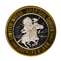 .999 Silver Chief Medicine Crow $10 Limited Native American Series Gaming Token