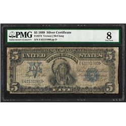 1899 $5 Chief Silver Certificate Note Fr.274 PMG Very Good 8