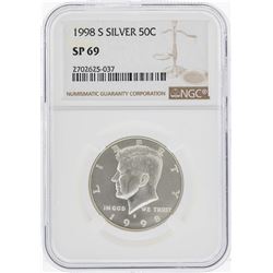 1998-S Kennedy Half Dollar Proof Silver Coin NGC SP69