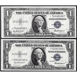 Lot of (2) 1935F $1 Silver Certificate Star Notes