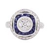 Image 2 : 18KT White Gold 2.19 ctw Sapphire and Diamond Ring