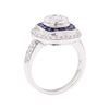 Image 4 : 18KT White Gold 2.19 ctw Sapphire and Diamond Ring