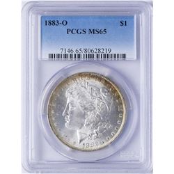 1883-O $1 Morgan Silver Dollar Coin PCGS MS65 Nice Toning